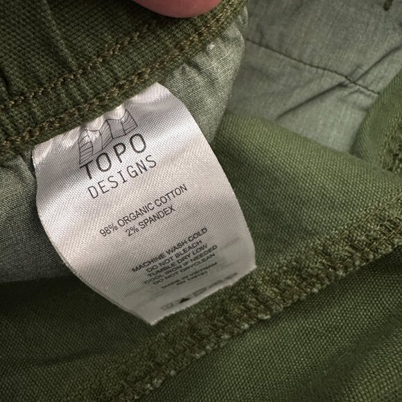 Topo Designs Green Khaki Pants Joggers Women's size LARGE - Picture 5 of 8